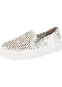 Skechers, Damen Slipper 'Douple Up Shiny Dancer', Silber