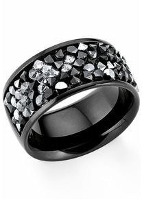 s.Oliver RED LABEL, Damen Fingerring '2018577', Grau / Schwarz