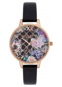 Olivia Burton, Damen Uhr 'Glasshouse OB16GH11', Rosegold / Schwarz