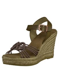 Fred De La BretoniÈre, Damen Sandalen, Braun / Oliv