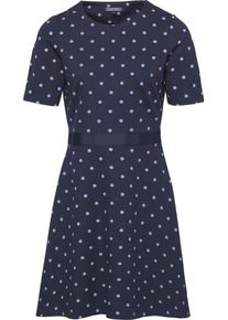 Tommy Hilfiger, Damen Kleid 'POLKA DOT PRT / NAVY', Navy / Hellblau