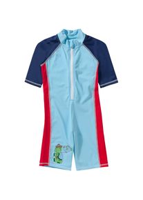 Fashy, Mädchen Schwimmanzug, Hellblau / Dunkelblau / Rot