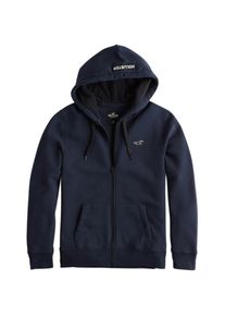 Hollister, Herren Sweatjacke 'T1 BOX MIN LOGO FZ 2CC', Navy / Weiß