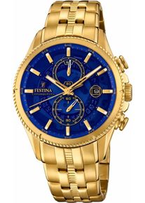 Festina, Damen Chronograph 'F20269/2', Dunkelblau / Gold / Weiß