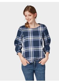 Tom Tailor, Damen Bluse, Navy / Grau