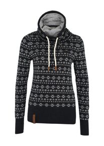 Naketano, Damen Pullover 'Muschifurz', Nachtblau / Grau