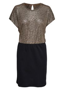 Only, Damen Kleid, Camel / Schwarz