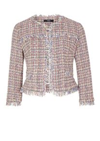 s.Oliver BLACK LABEL, Damen Eleganter Blazer in Boucl&eacute;-Optik, Mischfarben / Pink