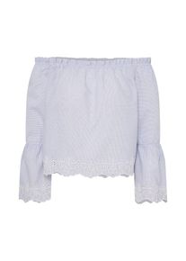 Only, Damen Bluse, Blau / Wei&szlig;