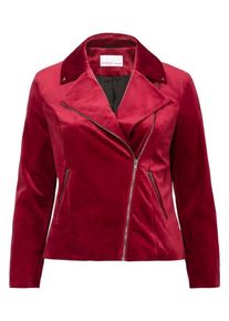 SheeGOTit, Damen Bikerjacke aus Samt, Blutrot