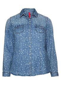 sheego Denim, Damen Jeansbluse, Blue Denim