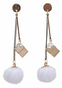 J. JAYZ, Damen Ohrstecker, Gold / Transparent / Weiß
