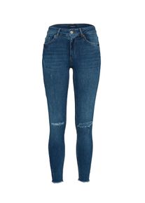 Pieces, Damen Jeans 'PCFIVE DELLY DLX B187 MW', Blue Denim