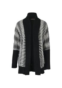 emoi, Damen Strickjacke, Schwarz / Naturwei&szlig;
