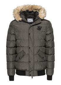 SikSilk, Herren Jacke 'parachute', Dunkelgrau