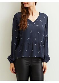 Vila, Damen Tunika 'VIWINDY', Dunkelblau / Perlwei&szlig;