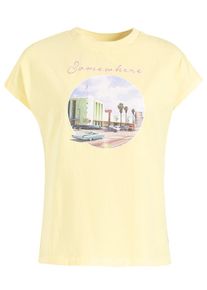 Khujo, Damen T-Shirt 'Kristos Street', Hellgelb