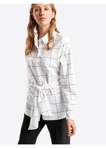 talkabout, Damen Bluse 'belted', Schwarz / Weiß