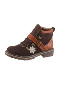 Andrea Conti, Damen Trachtenschuh im sportlichem Design, Dunkelbraun