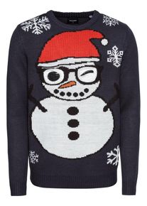 Only & Sons Only & Sons, Herren Pullover 'onsSNOWMAN 7 XMAS CREW KNIT', Navy / Rot / Wei&szlig;