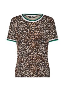 Only, Damen Shirt 'onlSPORT S/S TOP JRS', Hellbraun / Schwarz