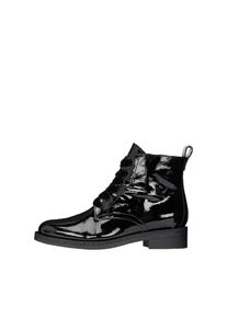 Bianco, Damen Patentleder Ankle Boots, Schwarz