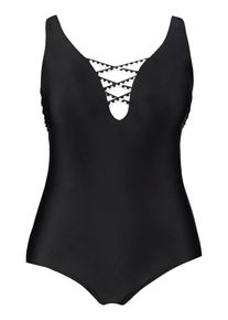 Ulla Popken, Damen Badeanzug, Schwarz