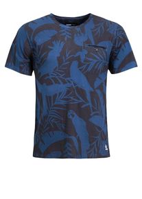 Khujo, Herren Shirt 'TEVAREZ', Blau / Schwarz