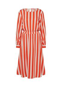 Vila, Damen Kleid, Creme / Orange / Orangerot