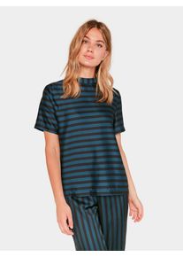 Pieces, Damen Bluse, Pastellblau / Schwarz