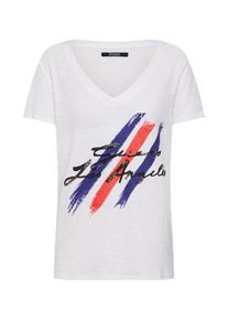 Guess, Damen Shirt 'FLAG TEE', Blau / Rot / Weiß