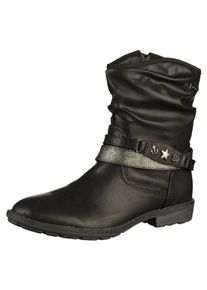 s.Oliver Junior, Mädchen Stiefeletten, Schwarz / Silber