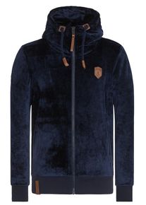 Naketano, Herren Sweatjacke 'Birol Mack', Dunkelblau / Braun