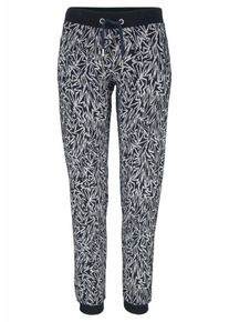 Buffalo, Damen Relaxhose mit Zickzack-Muster, Marine / Schwarz / Wei&szlig;