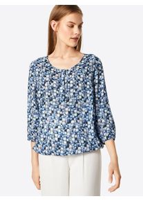 BETTY & CO Betty & Co, Damen Bluse, Dunkelblau / Weiß
