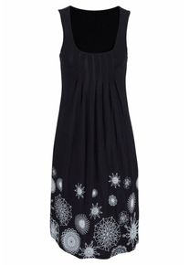 Beach Time, Damen Strandkleid, Schwarz / Weiß