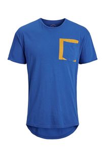 Jack & Jones JACK & JONES, Herren T-Shirt 'Pop Colour', Blau / Gelb