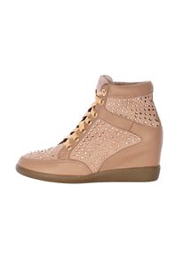 Heine, Damen Tennis compensées, Beige / Camel / Sand