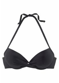 s.Oliver RED LABEL Beachwear, Damen Push-up-Top 'Spain', Schwarz