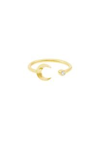 ID fine, Damen Crescent Moon Ring, Gold