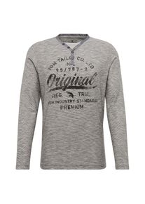 Tom Tailor, Herren Shirt, Graumeliert / Schwarz