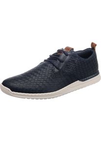 Bullboxer, Herren Sneaker mit Flechtoptik, Navy / Braun