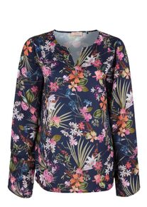 TRIANGLE, Damen Satinbluse, Marine