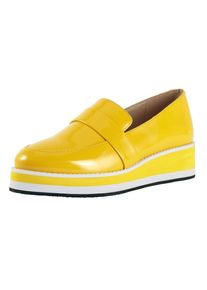 Heine, Damen Slipper, Gelb