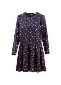 armedangels, Damen Enda Bubble Dots Langarmkleid, Navy / Rot / Silber