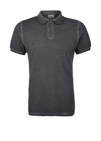 Q/S Designed By, Herren Poloshirt in Cold Pigt Dye, Schwarz