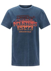 PETROL INDUSTRIES, T-Shirt, Taubenblau / Kastanienbraun / Orange / Dunkelorange