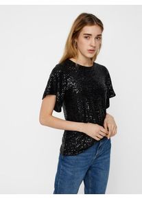 Véro Moda VERO MODA, Damen Bluse 'VMSPARKLY SS TOP', Schwarz