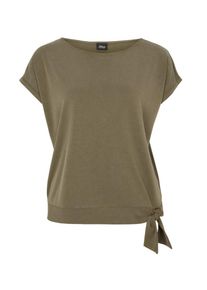 s.Oliver BLACK LABEL, Damen Oversize-Shirt mit Knoten-Detail, Khaki