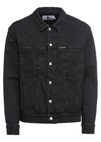 Calvin Klein Jeans, Herren Jacke 'OVERSIZED ICONIC OMEGA TRUCKER', Black Denim